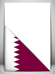 Image showing Qatar Country Flag Turning Page