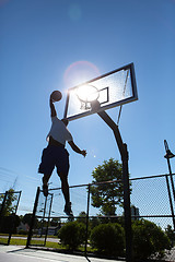 Image showing Basketball Dunker Silhouette