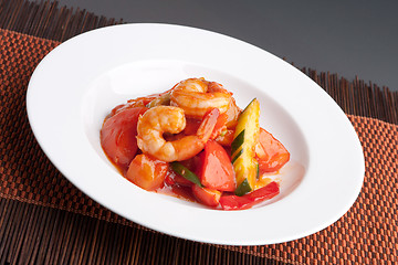 Image showing Sweet Sour Shrimp