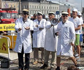 Image showing Finnish Unscientific Society throwing Cold Stone