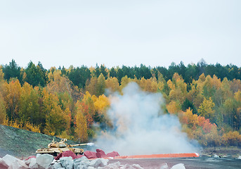 Image showing Shooting tank T-90S