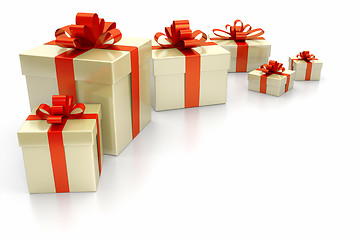 Image showing gift boxes red