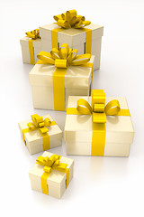 Image showing gift boxes yellow