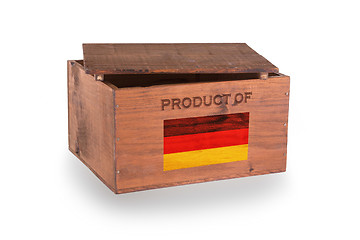 Image showing Wooden crate isolated on a white background