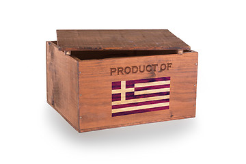 Image showing Wooden crate isolated on a white background