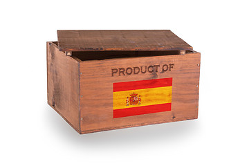 Image showing Wooden crate isolated on a white background