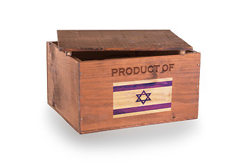 Image showing Wooden crate isolated on a white background