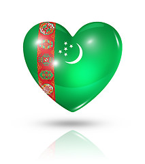 Image showing Love Turkmenistan, heart flag icon