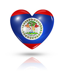 Image showing Love Belize, heart flag icon