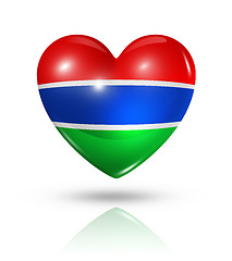 Image showing Love Gambia, heart flag icon