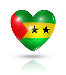 Image showing Love Sao Tome and Principe, heart flag icon