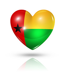 Image showing Love Guinea Bissau, heart flag icon