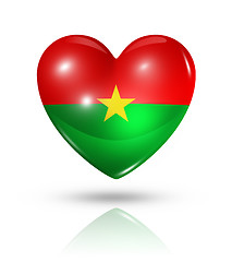 Image showing Love Burkina Faso, heart flag icon