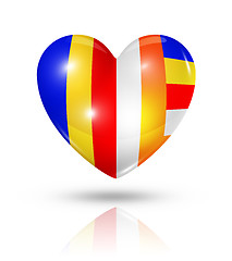 Image showing Love buddhism, heart flag icon