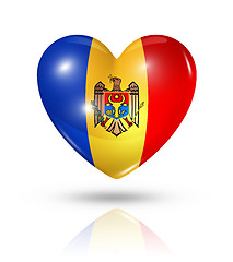 Image showing Love Moldova, heart flag icon