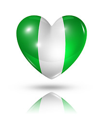 Image showing Love Nigeria, heart flag icon