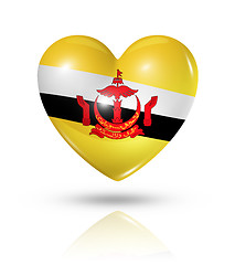 Image showing Love Brunei, heart flag icon