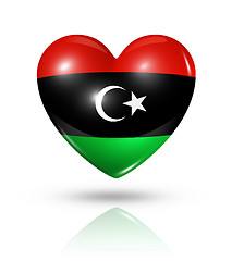 Image showing Love Libya, heart flag icon