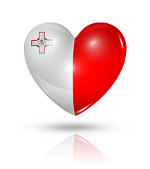 Image showing Love Malta, heart flag icon