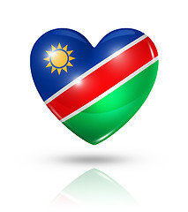 Image showing Love Namibia, heart flag icon
