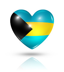 Image showing Love Bahamas, heart flag icon