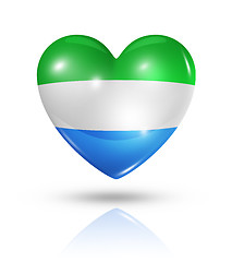 Image showing Love Sierra Leone, heart flag icon