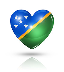 Image showing Love Solomon Islands, heart flag icon