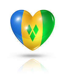 Image showing Love Saint Vincent and the Grenadines, heart flag icon