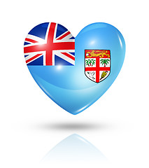 Image showing Love Fiji, heart flag icon