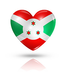 Image showing Love Burundi, heart flag icon
