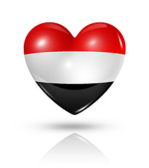 Image showing Love Yemen, heart flag icon