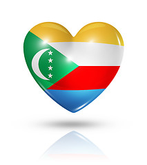 Image showing Love Comoros, heart flag icon