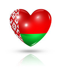 Image showing Love Belarus, heart flag icon