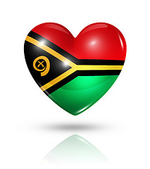 Image showing Love Vanuatu, heart flag icon