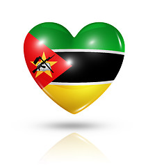 Image showing Love Mozambique, heart flag icon