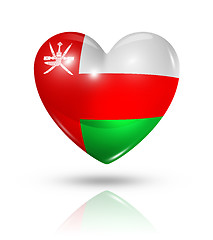 Image showing Love Oman, heart flag icon