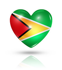 Image showing Love Guyana, heart flag icon