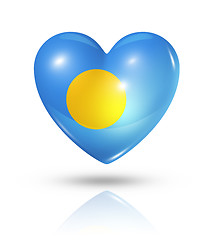 Image showing Love Palau, heart flag icon