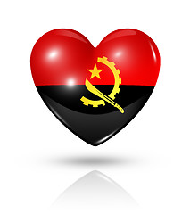 Image showing Love Angola, heart flag icon