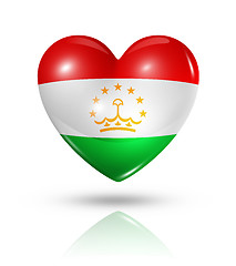 Image showing Love Tajikistan, heart flag icon