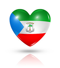 Image showing Love Equatorial Guinea, heart flag icon