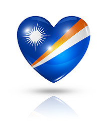 Image showing Love Marshall Islands, heart flag icon