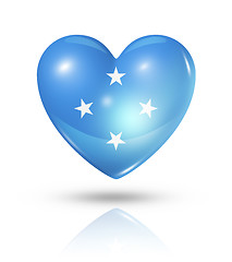 Image showing Love Micronesia, heart flag icon