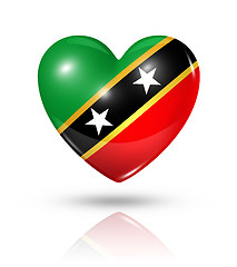 Image showing Love Saint Kitts And Nevis, heart flag icon