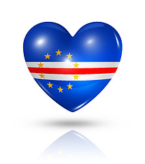 Image showing Love Cape Verde, heart flag icon