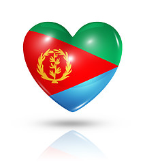 Image showing Love Eritrea, heart flag icon