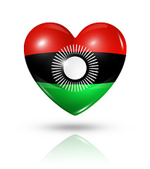 Image showing Love Malawi, heart flag icon