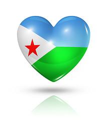 Image showing Love Djibouti, heart flag icon