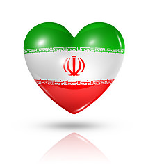 Image showing Love Iran, heart flag icon
