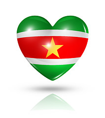 Image showing Love Suriname, heart flag icon